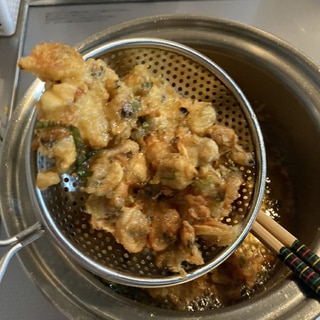 多層鍋で《あさりの天ぷら》